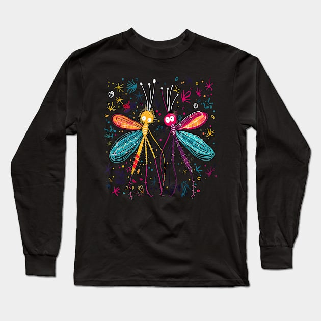 Mosquito Couple Valentine Long Sleeve T-Shirt by JH Mart